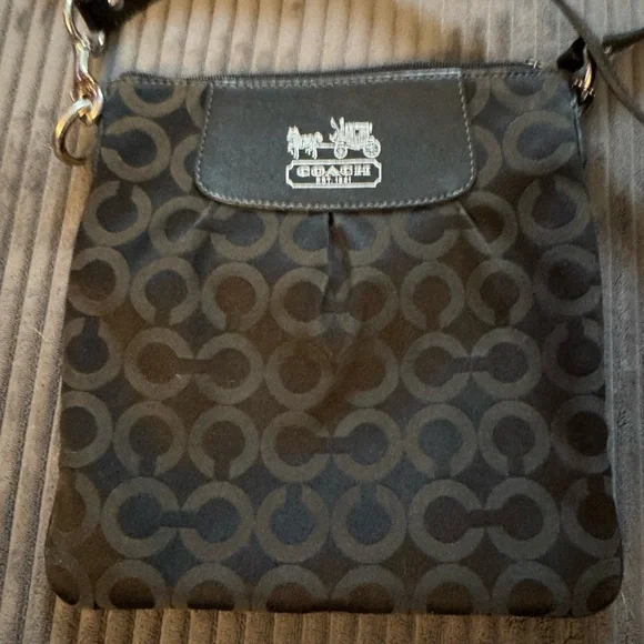 Coach Black and Silver Patterned Crossbody Bag - Picture 2 of 8